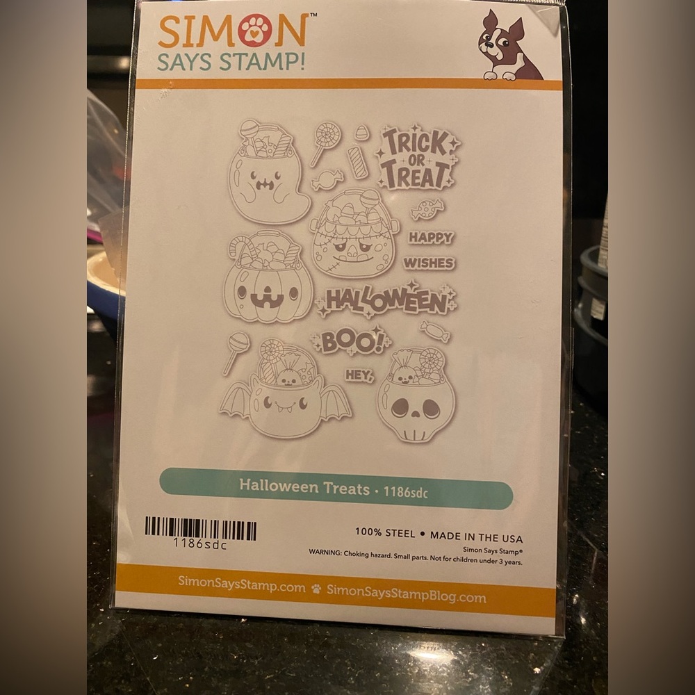 New in Package Simon Says Stamp Halloween Treats steel die set.